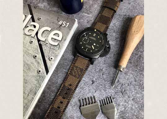 Louis Vuitton Ebene Gunny Straps for Audemars Piguet Panerai